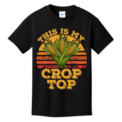 This Is My Crop Funny Farmer Farming Corn Lover Retro Kids T-Shirt