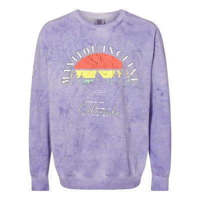 The Incline Manitou Springs Colorado Colorblast Crewneck Sweatshirt