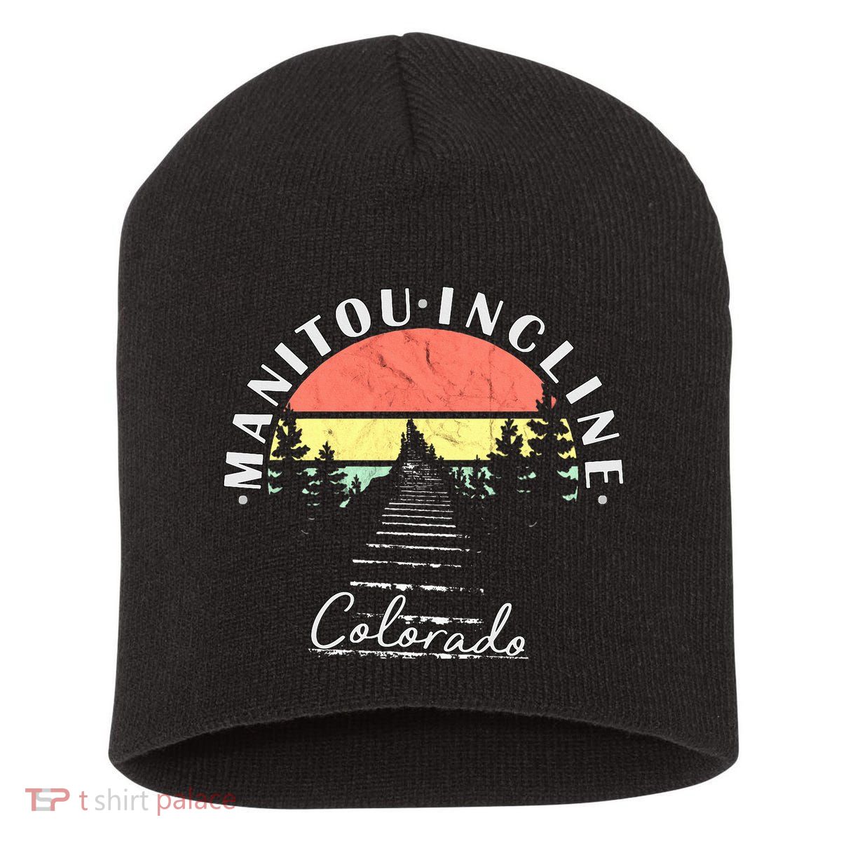 The Incline Manitou Springs Colorado Short Acrylic Beanie
