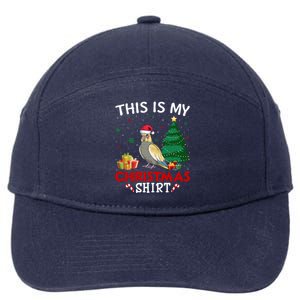 This Is My Cockatiels Santa Hat Christmas Pajama Cute Gift 7-Panel Snapback Hat