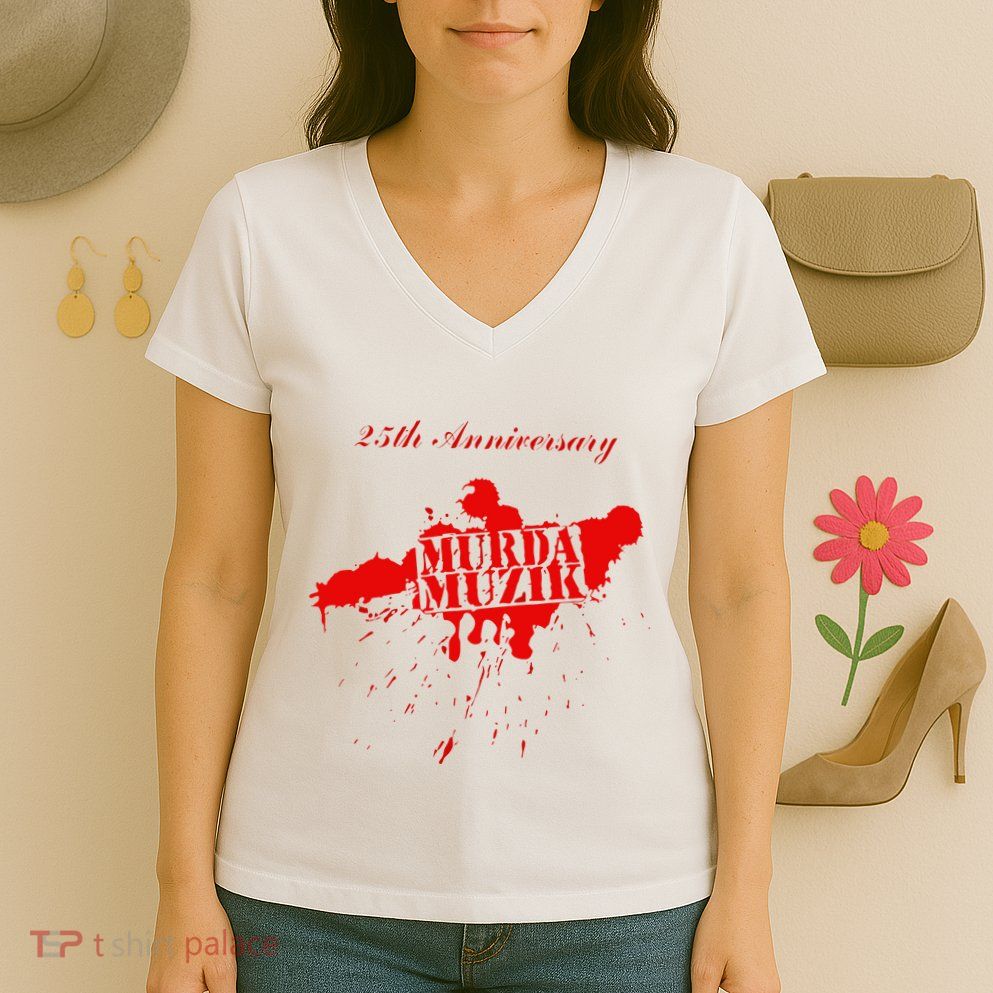 The Infamous Mobb Deep 25th Anniversary Murda Muzik Women's V-Neck T-Shirt