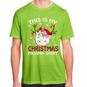 This Is My Christmas Pajama Gift Unicorn Funny Santa Xmas Funny Gift Adult ChromaSoft Performance T-Shirt