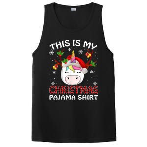 This Is My Christmas Pajama Gift Unicorn Funny Santa Xmas Funny Gift PosiCharge Competitor Tank