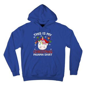 This Is My Christmas Pajama Gift Unicorn Funny Santa Xmas Funny Gift Hoodie