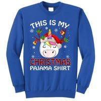 This Is My Christmas Pajama Gift Unicorn Funny Santa Xmas Funny Gift Sweatshirt