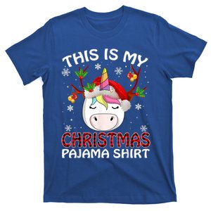 This Is My Christmas Pajama Gift Unicorn Funny Santa Xmas Funny Gift T-Shirt