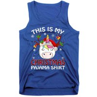 This Is My Christmas Pajama Gift Unicorn Funny Santa Xmas Funny Gift Tank Top