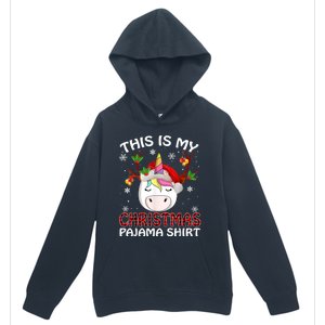 This Is My Christmas Pajama Gift Unicorn Funny Santa Xmas Funny Gift Urban Pullover Hoodie