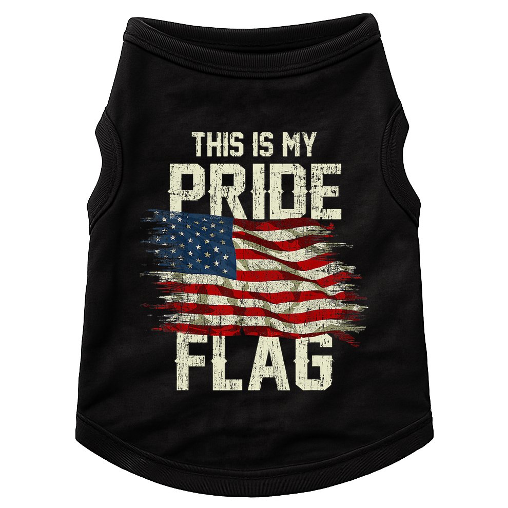 This Is My Pride Flag USA American 4th Of July Patriotic Doggie Tank
