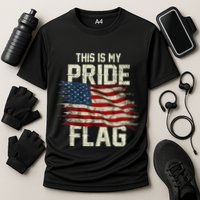 This Is My Pride Flag USA American 4th Of July Patriotic Cooling Performance Crew T-Shirt