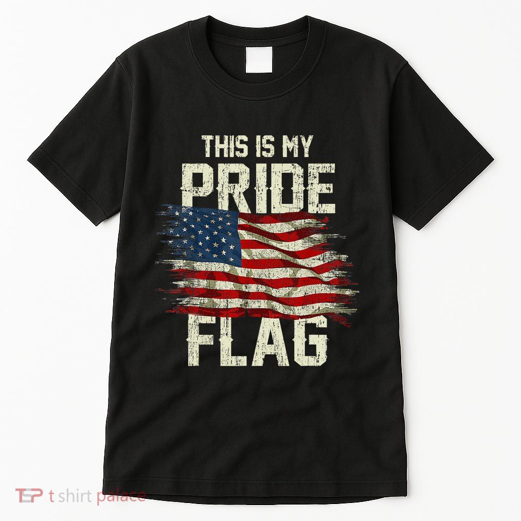 This Is My Pride Flag USA American 4th Of July Patriotic Tall T-Shirt