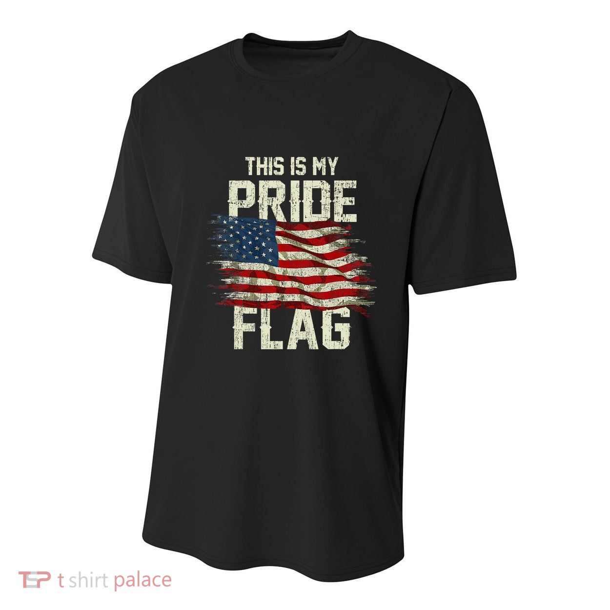 This Is My Pride Flag USA American 4th Of July Patriotic Youth Performance Sprint T-Shirt