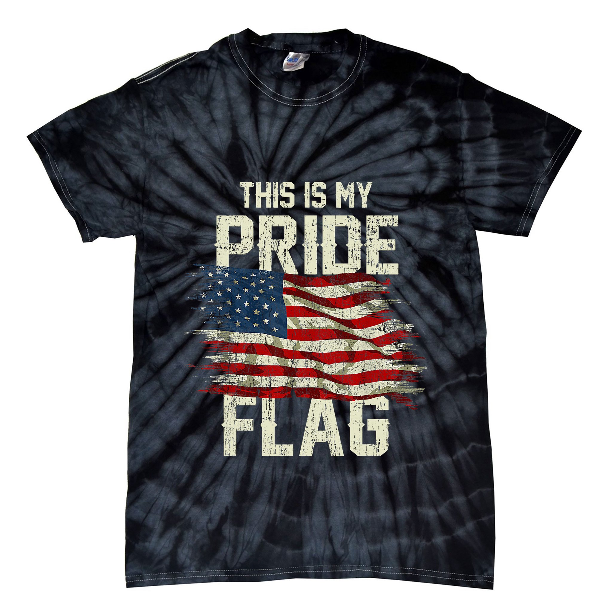 This Is My Pride Flag USA American 4th Of July Patriotic Tie-Dye T-Shirt