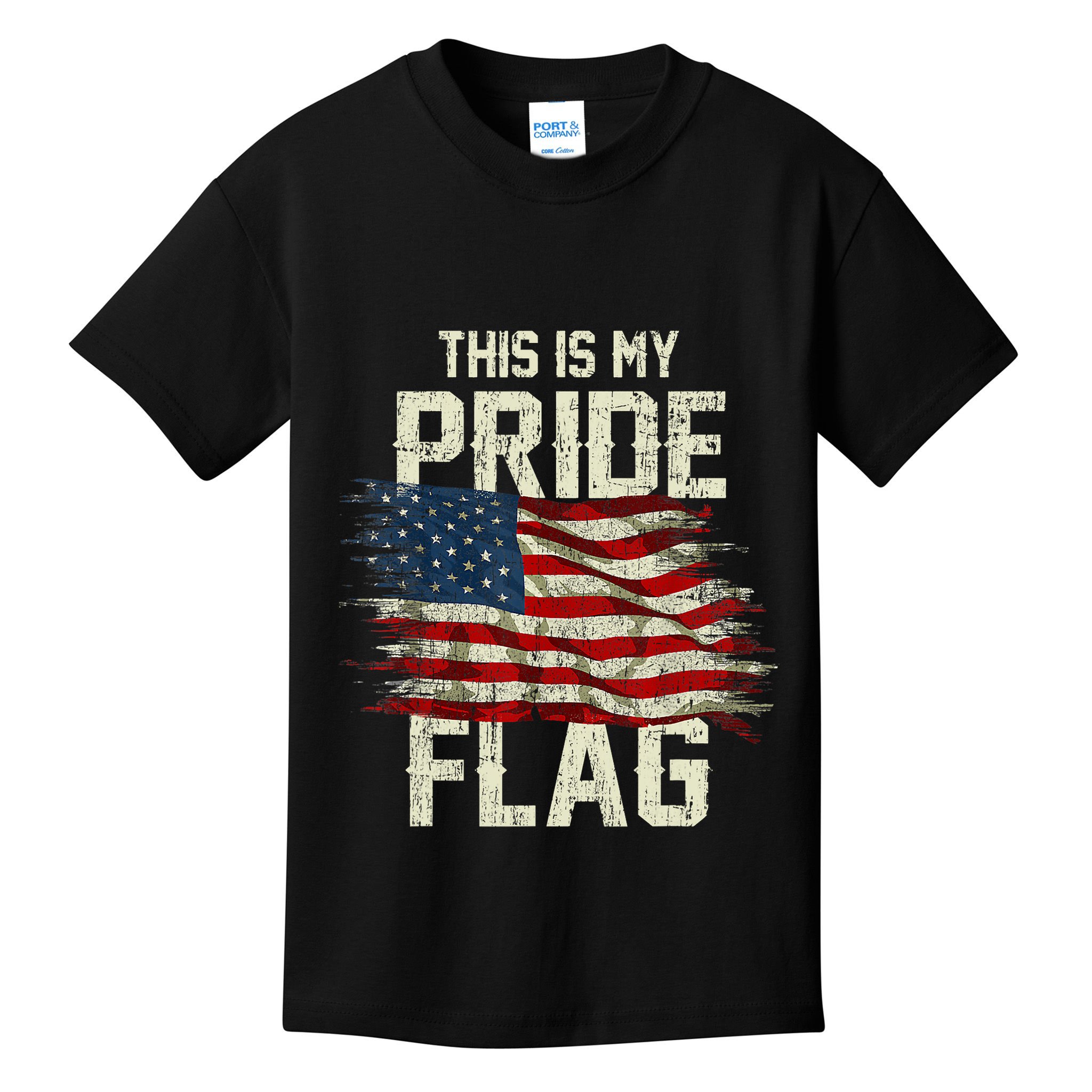 This Is My Pride Flag USA American 4th Of July Patriotic Kids T-Shirt