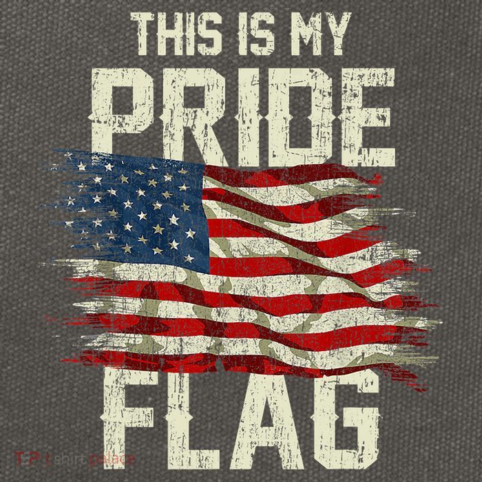 This Is My Pride Flag USA American 4th Of July Patriotic Cotton Canvas Backpack