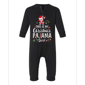 This Is My Christmas Pajama Shirt Dabbing Santa Pajamas Infant Fleece One Piece