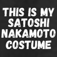 This Is My Satoshi Costume, Satoshi Nakamoto, Bitcoin, Cryptocurrency 7 Panel Mesh Trucker Snapback Hat