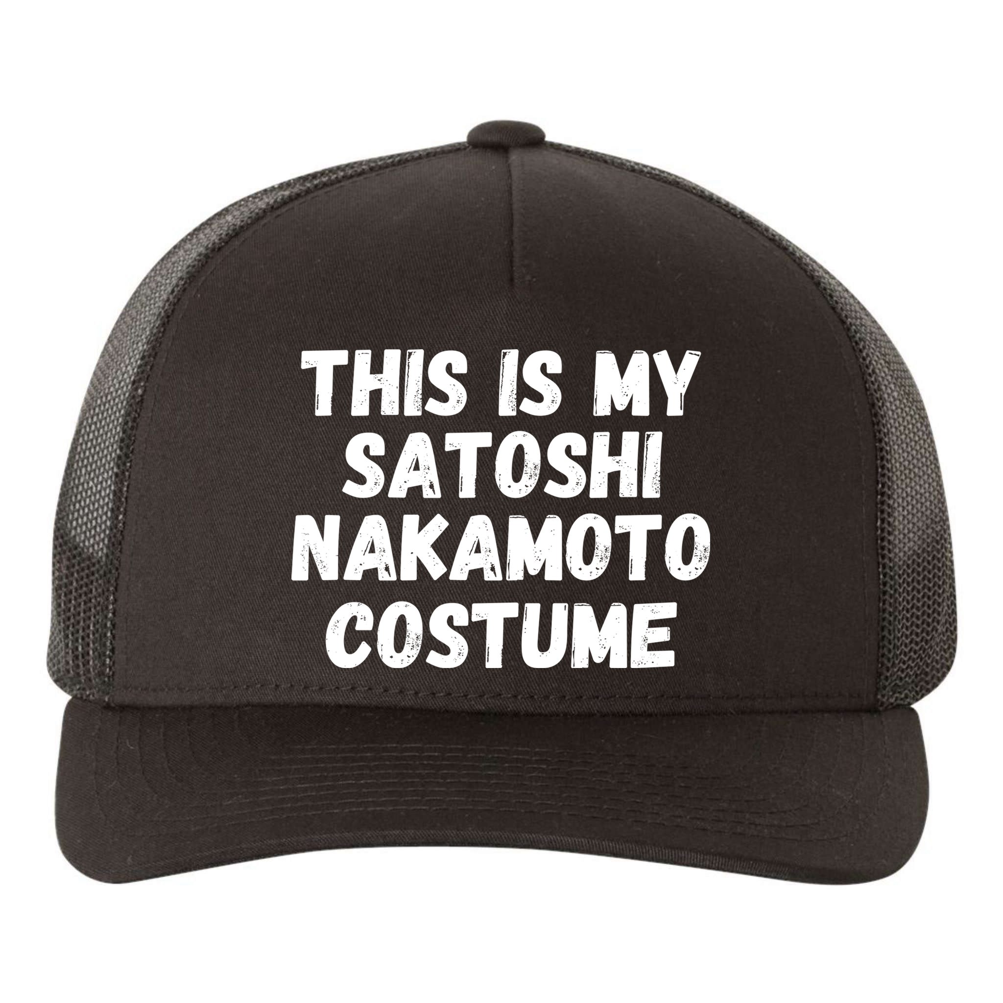 This Is My Satoshi Costume, Satoshi Nakamoto, Bitcoin, Cryptocurrency Yupoong Adult 5-Panel Trucker Hat