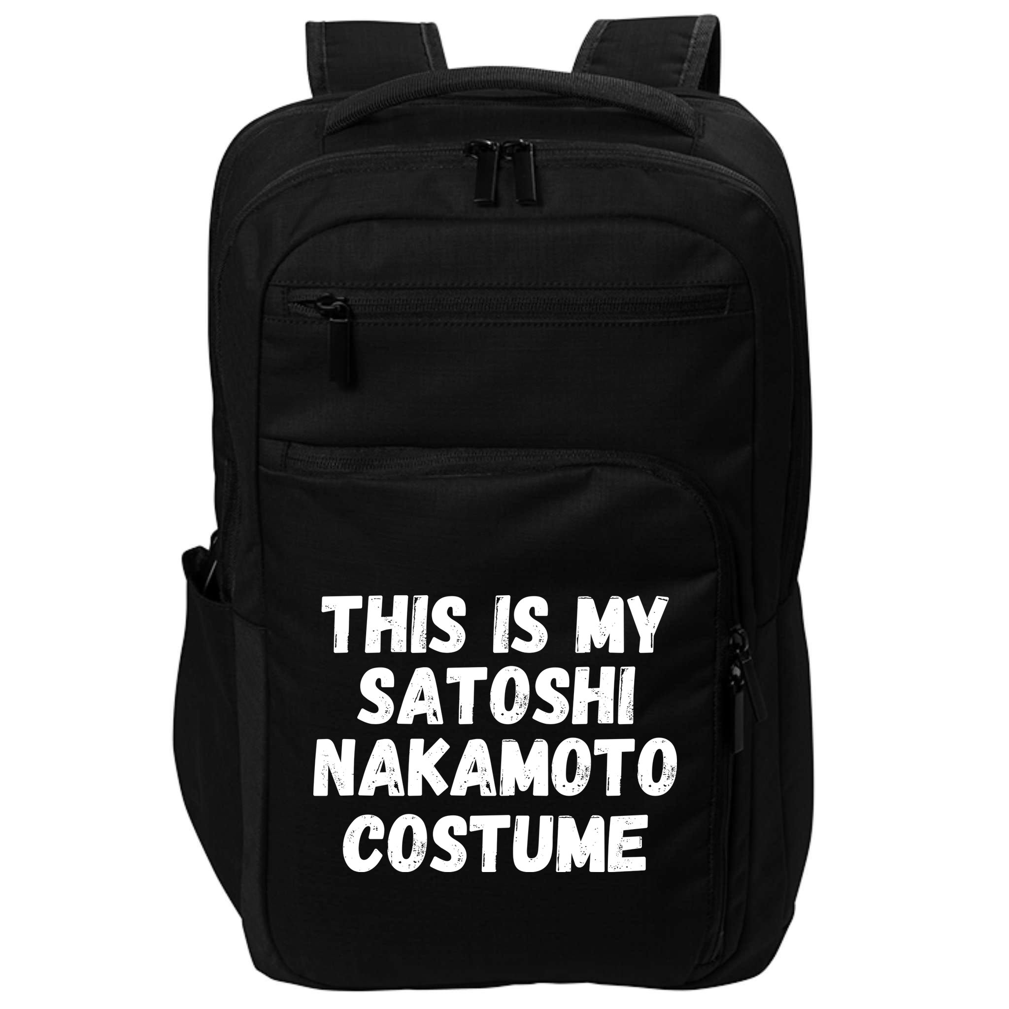 This Is My Satoshi Costume, Satoshi Nakamoto, Bitcoin, Cryptocurrency Impact Tech Backpack