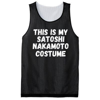 This Is My Satoshi Costume, Satoshi Nakamoto, Bitcoin, Cryptocurrency Mesh Reversible Basketball Jersey Tank