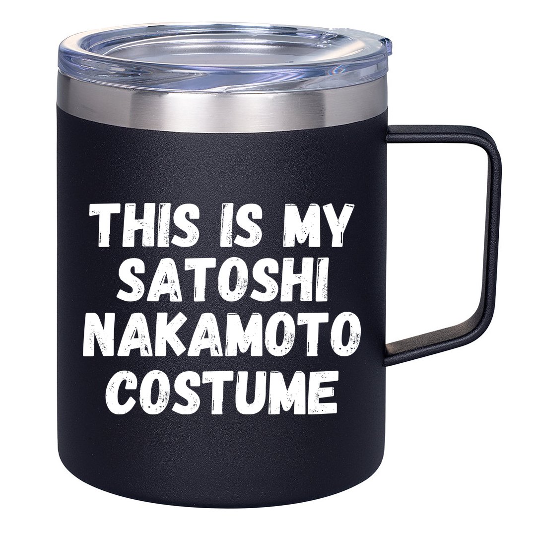 This Is My Satoshi Costume, Satoshi Nakamoto, Bitcoin, Cryptocurrency 12oz Stainless Steel Coffee Mug