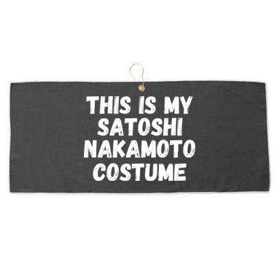 This Is My Satoshi Costume, Satoshi Nakamoto, Bitcoin, Cryptocurrency Large Microfiber Waffle Golf Towel