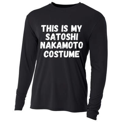 This Is My Satoshi Costume, Satoshi Nakamoto, Bitcoin, Cryptocurrency Cooling Performance Long Sleeve Crew