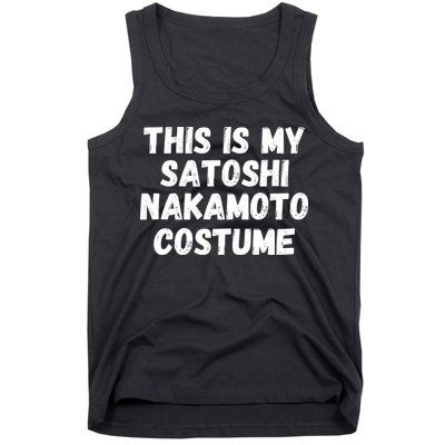 This Is My Satoshi Costume, Satoshi Nakamoto, Bitcoin, Cryptocurrency Tank Top