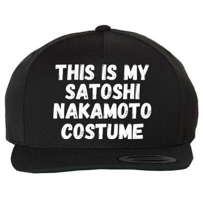 This Is My Satoshi Costume, Satoshi Nakamoto, Bitcoin, Cryptocurrency Wool Snapback Cap
