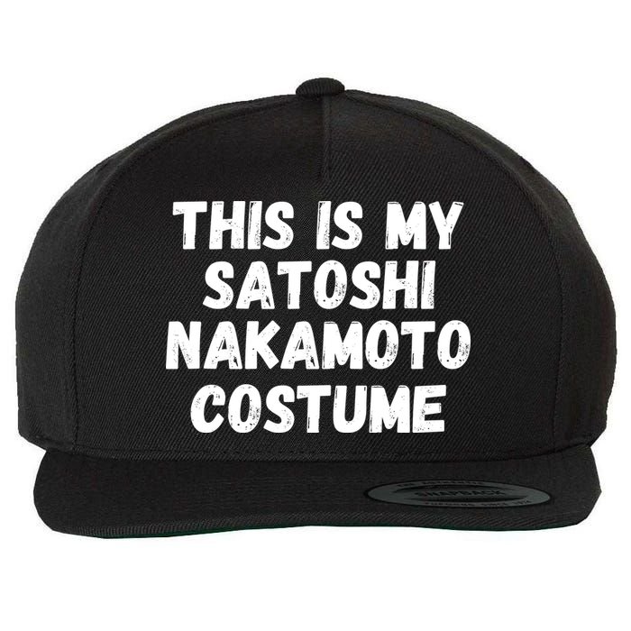 This Is My Satoshi Costume, Satoshi Nakamoto, Bitcoin, Cryptocurrency Wool Snapback Cap