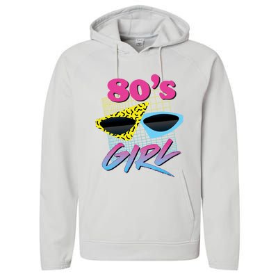 This Is My 80s Girl Costume Party Gift Performance Fleece Hoodie