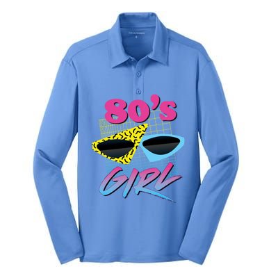 This Is My 80s Girl Costume Party Gift Silk Touch Performance Long Sleeve Polo