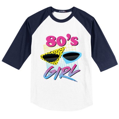 This Is My 80s Girl Costume Party Gift Baseball Sleeve Shirt