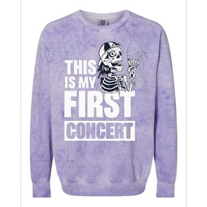 This Is My First Concert Colorblast Crewneck Sweatshirt