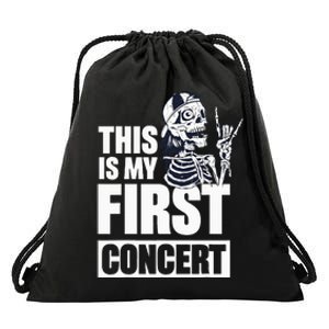 This Is My First Concert Drawstring Bag