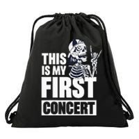 This Is My First Concert Drawstring Bag