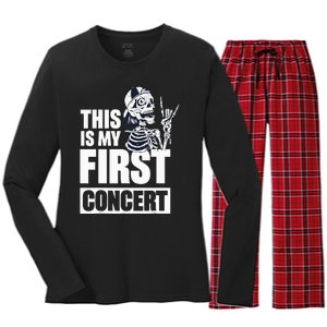 This Is My First Concert Women's Long Sleeve Flannel Pajama Set 