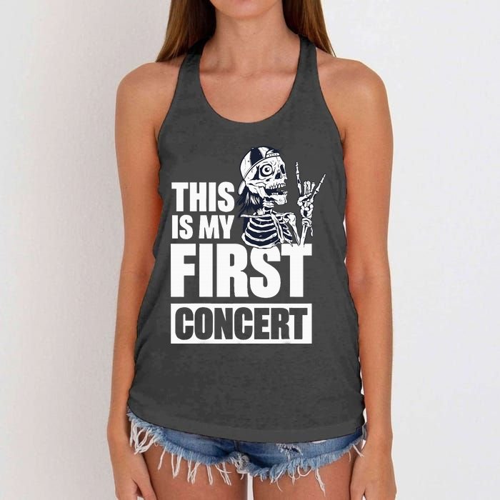 This Is My First Concert Women's Knotted Racerback Tank