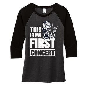 This Is My First Concert Women's Tri-Blend 3/4-Sleeve Raglan Shirt