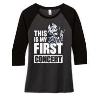 This Is My First Concert Women's Tri-Blend 3/4-Sleeve Raglan Shirt