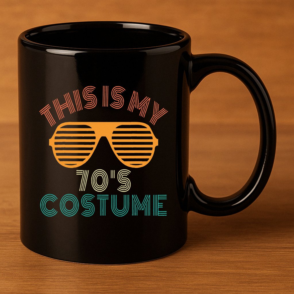 This Is My 70s Costume Retro 80s 90s Party 11oz C Handle Ceramic Mug