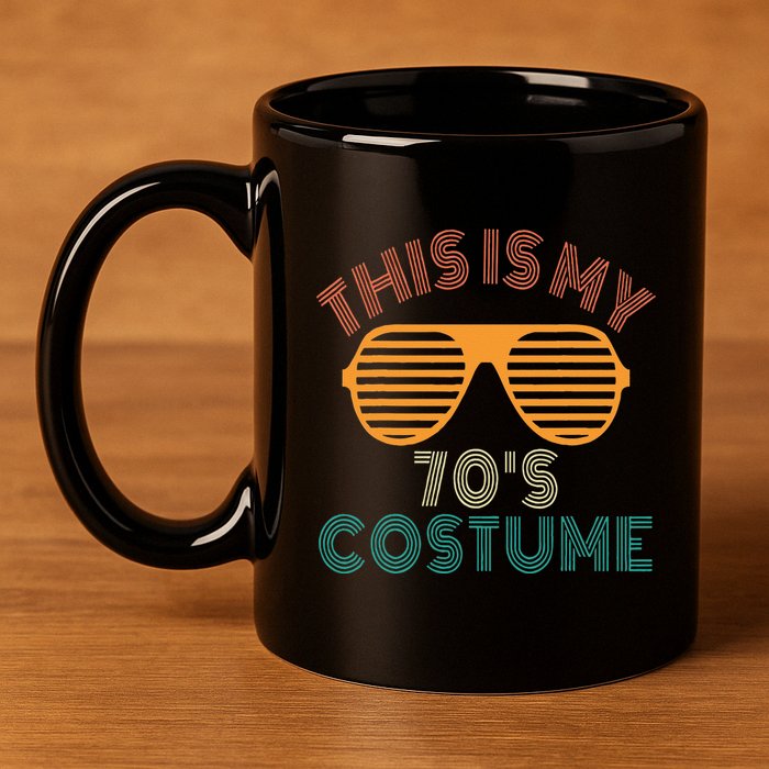 This Is My 70s Costume Retro 80s 90s Party 11oz C Handle Ceramic Mug