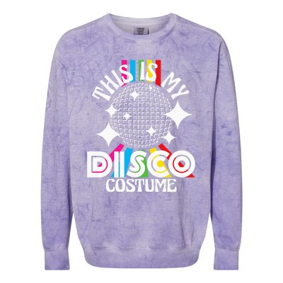 This Is My Disco Costume 1970s Funky Party 70s Groove Colorblast Crewneck Sweatshirt