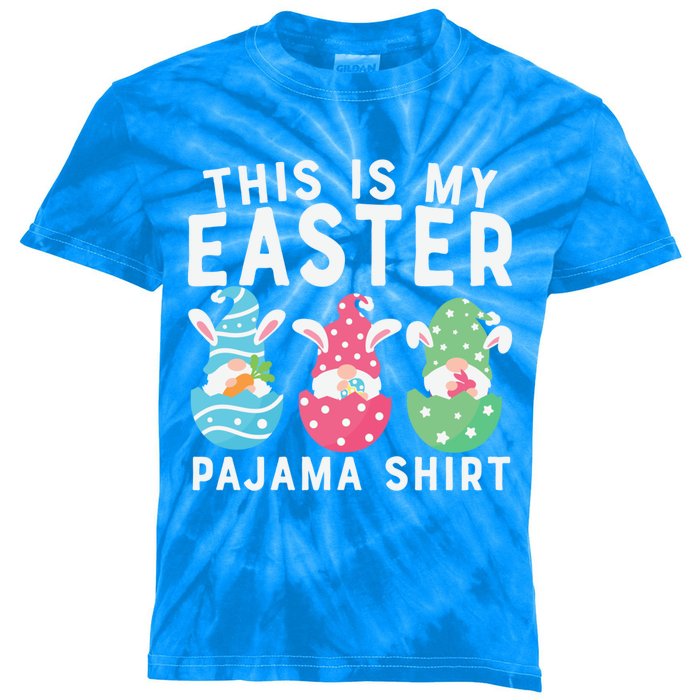 This Is My Easter Pajama Cute Easter Day Funny Gift Kids Tie-Dye T-Shirt