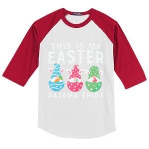 This Is My Easter Pajama Cute Easter Day Funny Gift Kids Colorblock Raglan Jersey