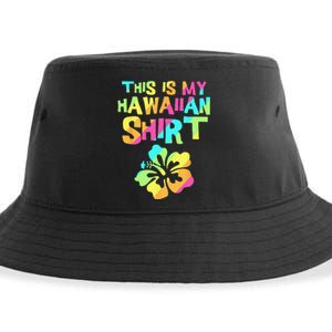 This Is My Hawaiian Tropical Luau Costume Party Hawaii Sustainable Bucket Hat