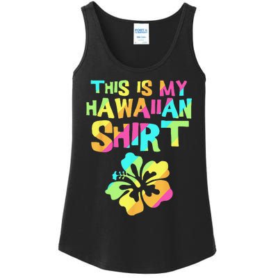 This Is My Hawaiian Tropical Luau Costume Party Hawaii Ladies Essential Tank