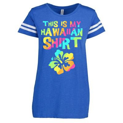 This Is My Hawaiian Tropical Luau Costume Party Hawaii Enza Ladies Jersey Football T-Shirt