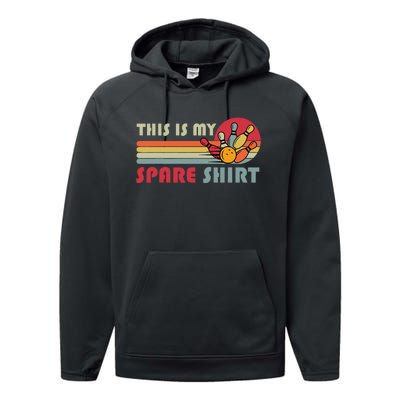 This Is My Spare Bowling Bowler Performance Fleece Hoodie