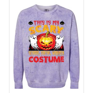 This Is My Scary School Social Worker Costume Halloween Colorblast Crewneck Sweatshirt